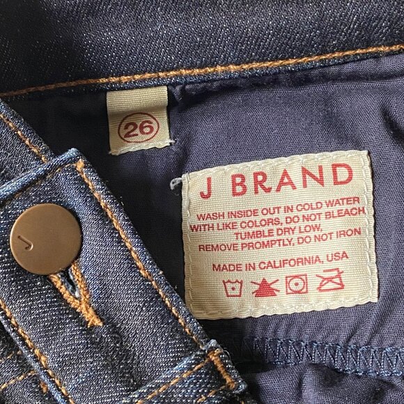 J Brand Enchanted Skinny Jeans Size 26 Dark Wash Mid Rise Tapered Leg 8110212 - Picture 5 of 13